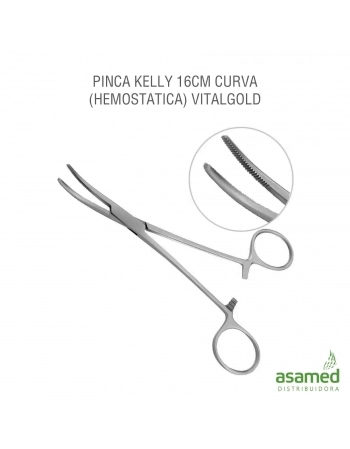 PINCA KELLY 16CM CURVA (HEMOSTATICA) VITALGOLD