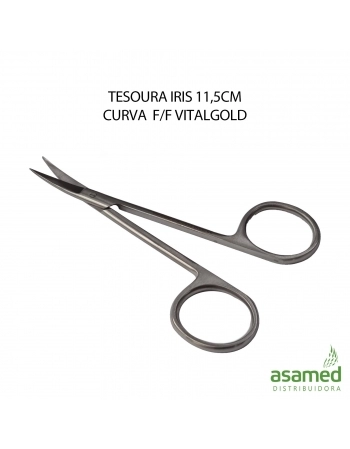 TESOURA IRIS 11,5CM CURVA F/F VITALGOLD