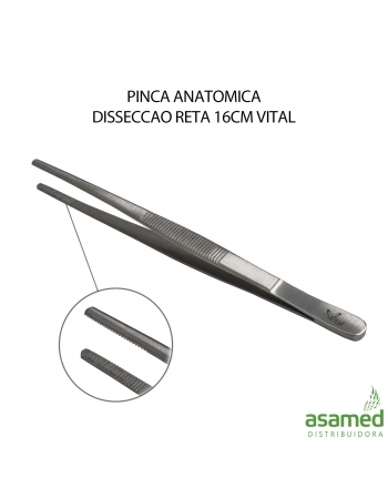 PINCA ANATOMICA DISSECCAO RETA 16CM VITAL