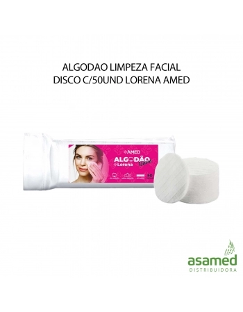 ALGODAO LIMPEZA FACIAL DISCO C/50UND LORENA AMED