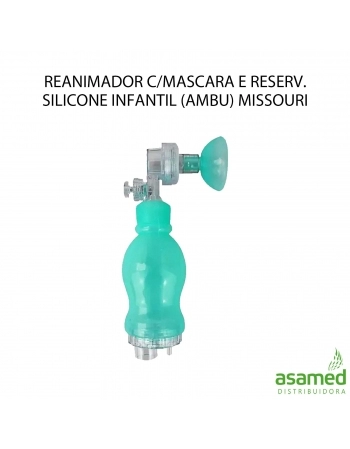 REANIMADOR C/MASCARA E RESERV. SILICONE INFANTIL (AMBU) MISSOURI