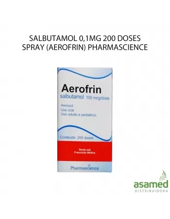 SALBUTAMOL 0,1MG 200 DOSES SPRAY (AEROFRIN) PHARMASCIENCE