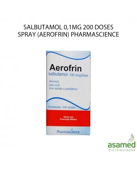 SALBUTAMOL 0,1MG 200 DOSES SPRAY (AEROFRIN) PHARMASCIENCE