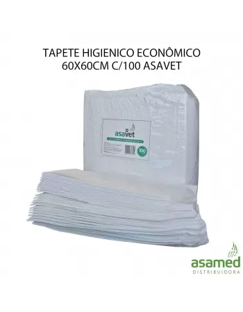 TAPETE HIGIENICO ECONOMICO 60X60CM C/100 ASAVET