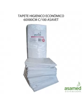 TAPETE HIGIENICO ECONOMICO 60X80CM C/100 ASAVET