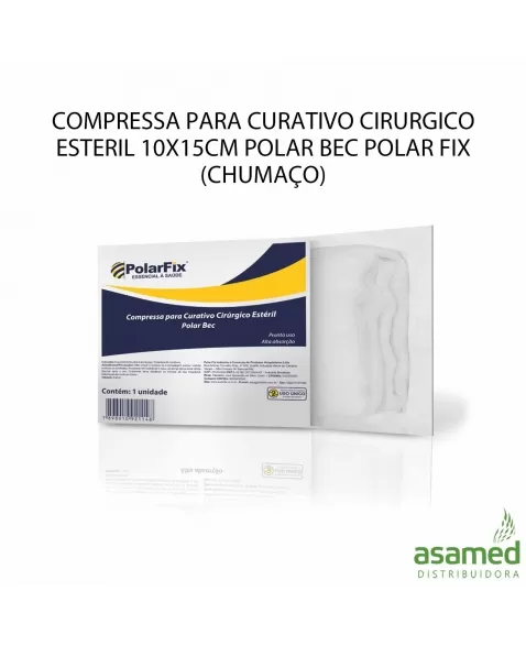 COMPRESSA PARA CURATIVO CIRURGICO ESTERIL 10X15CM POLAR BEC POLAR FIX