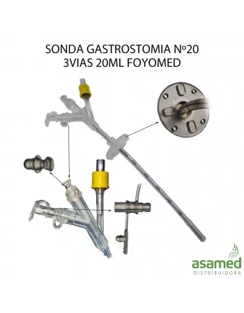 SONDA GASTROSTOMIA Nº20 3VIAS 20ML FOYOMED