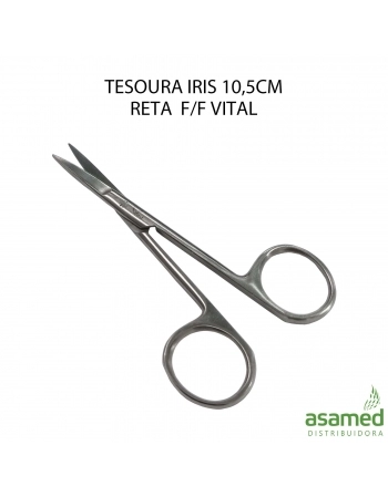 TESOURA IRIS 10,5CM RETA F/F VITAL