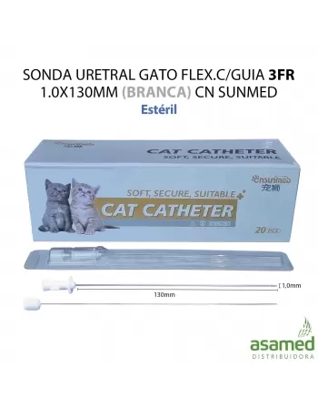 SONDA URETRAL GATO FLEX.C/GUIA 3FR 1.0X130MM (ESTERIL)(BRANCA) CN SUNMED