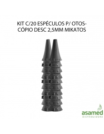 KIT C/20 ESPECULOS P/ OTOSCÓPIO DESC 2,5MM MIKATOS