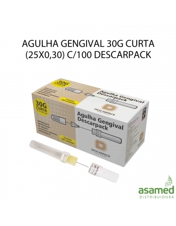 AGULHA GENGIVAL 30G CURTA (25X0,30) C/100 DESCARPACK