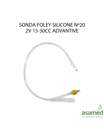 SONDA FOLEY SILICONE Nº20 2V 15-30CC ADVANTIVE