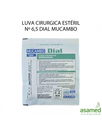 LUVA CIRURGICA ESTÉRIL Nº 6,5 DIAL MUCAMBO