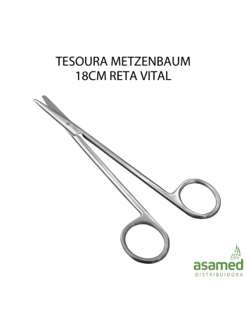 TESOURA METZENBAUM 18CM RETA VITAL