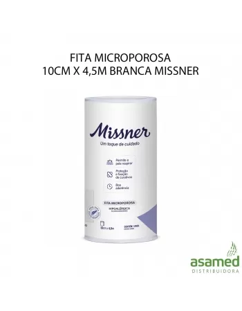 FITA MICROPOROSA 10CM X 4,5M BRANCA MISSNER