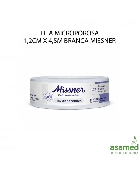 FITA MICROPOROSA 1,2CM X 4,5M BRANCA MISSNER