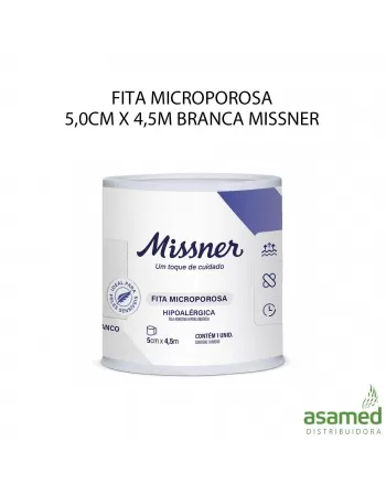 FITA MICROPOROSA 5,0CM X 4,5M BRANCA MISSNER