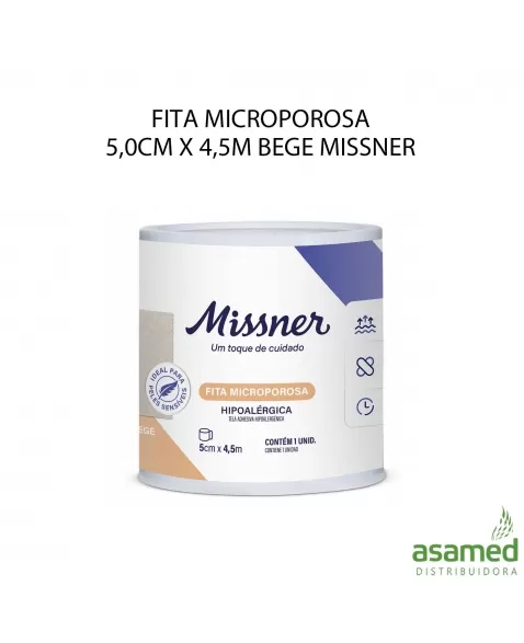 FITA MICROPOROSA 5,0CM X 4,5M BEGE MISSNER