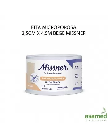 FITA MICROPOROSA 2,5CM X 4,5M BEGE MISSNER