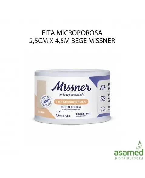 FITA MICROPOROSA 2,5CM X 4,5M BEGE MISSNER