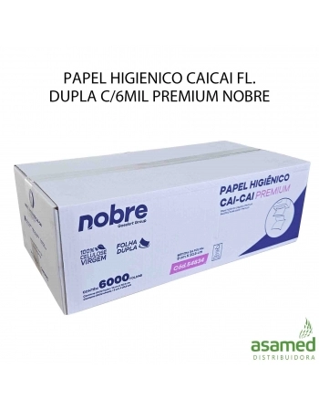 PAPEL HIGIENICO CAICAI FL. DUPLA C/6MIL PREMIUM NOBRE