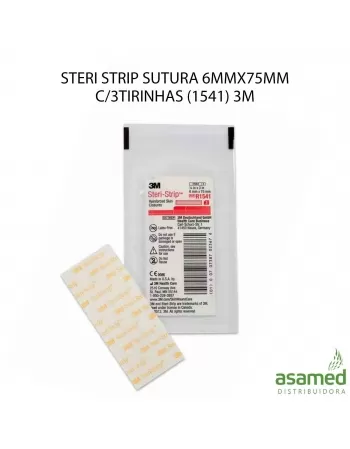 STERI STRIP SUTURA 6MMX75MM C/3TIRINHAS (1541) 3M