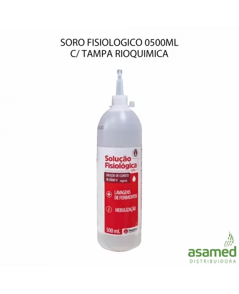 SORO FISIOLOGICO 0500ML C/ TAMPA RIOQUIMICA