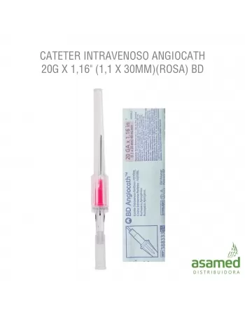 CATETER INTRAVENOSO ANGIOCATH 20G X 1,16" (1,1 X 30MM)(ROSA) BD