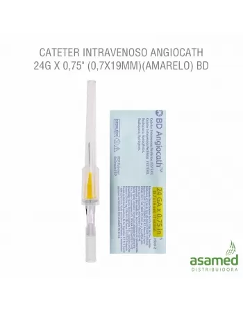 CATETER INTRAVENOSO ANGIOCATH 24G X 0,75" (0,7X19MM)(AMARELO) BD