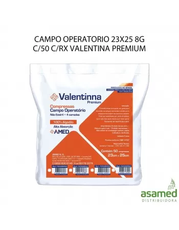 CAMPO OPERATORIO 23X25 8G C/50 C/RX VALENTINA PREMIUM