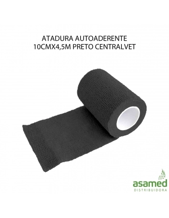 ATADURA AUTOADERENTE 10CMX4,5M PRETO CENTRALVET