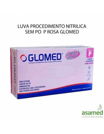 LUVA PROCEDIMENTO NITRILICA SEM PO P ROSA GLOMED