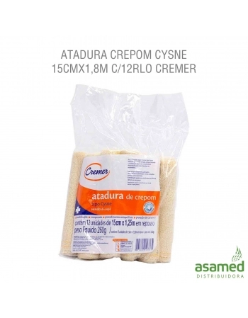 ATADURA CREPOM CYSNE 15CMX1,8M C/12RLO CREMER