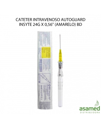 CATETER INTRAVENOSO AUTOGUARD INSYTE 24G X 0,56" (AMARELO) BD