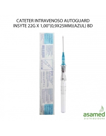 CATETER INTRAVENOSO AUTOGUARD INSYTE 22G X 1,00”(0,9X25MM)(AZUL) BD