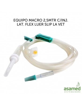 EQUIPO MACRO 2,5MTR C/INJ. LAT. FLEX LUER SLIP LA VET