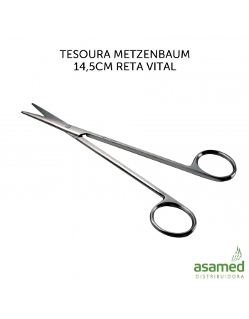 TESOURA METZENBAUM 14,5CM RETA VITAL