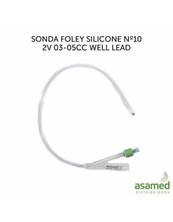 SONDA FOLEY SILICONE Nº10 2V 03-05CC WELL LEAD