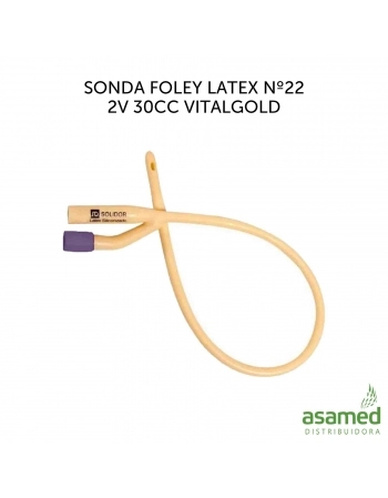 SONDA FOLEY LATEX Nº22 2V 30CC SOLIDOR