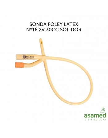 SONDA FOLEY LATEX Nº16 2V 30CC SOLIDOR