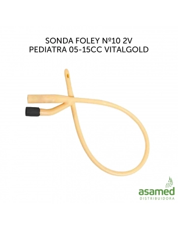 SONDA FOLEY LATEX Nº10 2V 05-15CC PEDIATRA VITALGOLD