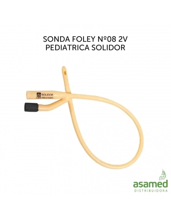 SONDA FOLEY LATEX Nº08 2V 03-05CC PEDIATRICA SOLIDOR