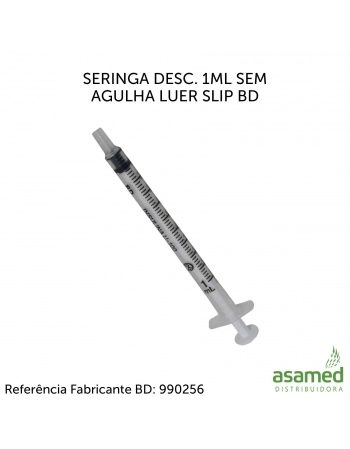 SERINGA DESC. 1ML SEM AGULHA LUER SLIP BD