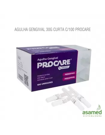 AGULHA GENGIVAL 30G CURTA C/100 PROCARE