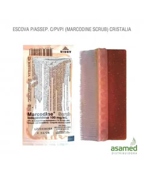 ESCOVA P/ASSEPSIA C/PVPI C/48UND (MARCODINE SCRUB) CRISTALIA