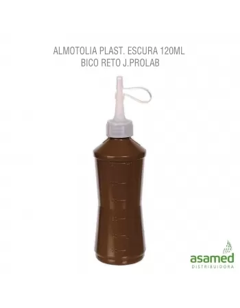 ALMOTOLIA PLAST. ESCURA 120ML BICO RETO J.PROLAB