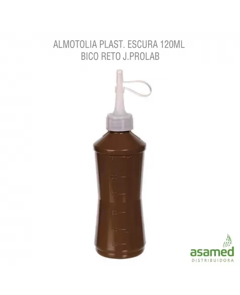 ALMOTOLIA PLAST. ESCURA 120ML BICO RETO J.PROLAB