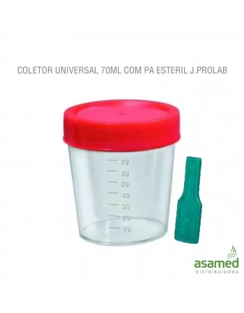 COLETOR UNIVERSAL 70ML COM PA ESTERIL J.PROLAB