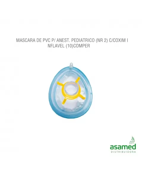 MASCARA DE PVC P/ ANEST. (NR 2) PEDIATRICO C/COXIM INFLAVEL COMPER