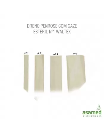 DRENO PENROSE COM GAZE ESTERIL Nº1 WALTEX